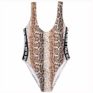 True Religion Python Print bodysuit -S
